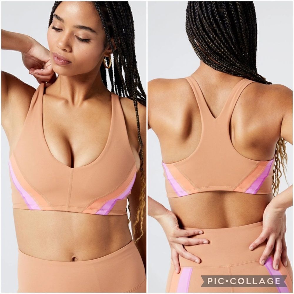 L*Space Wyatt Racerback Sports Bra in Color Putty Size: L NWT